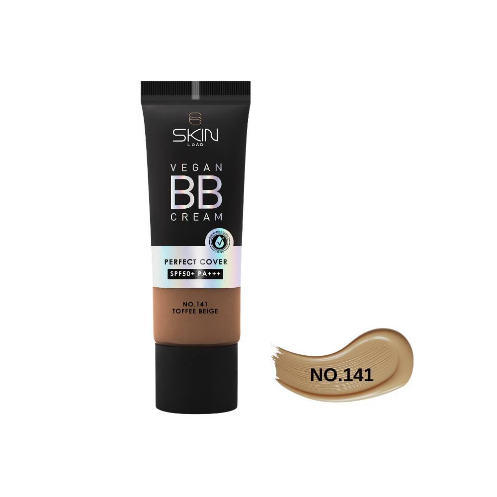 Skin Load Vegan BB Cream SPF50+ 141 Toffee Beige 25ml – tube front #141ToffeeBeige