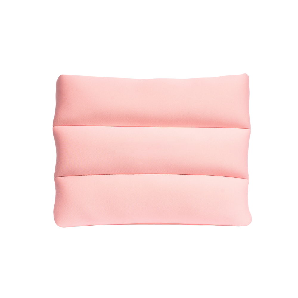 Skin Load Mama-To-Be Bag in blush pink padded neoprene, front view with embossed Mama-To-Be