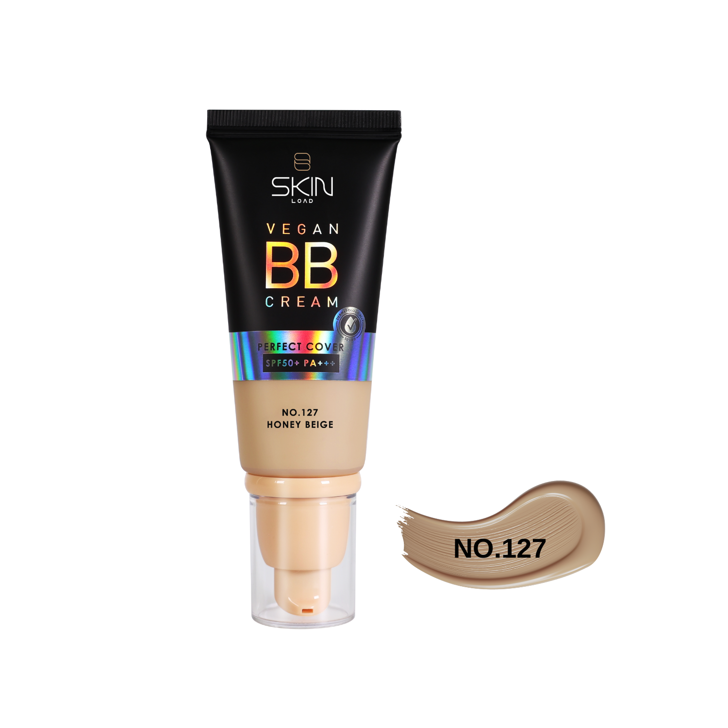 Vegan BB Cream SPF50+ #127 Honey Beige – Natural Glow 55ml | Skin Load