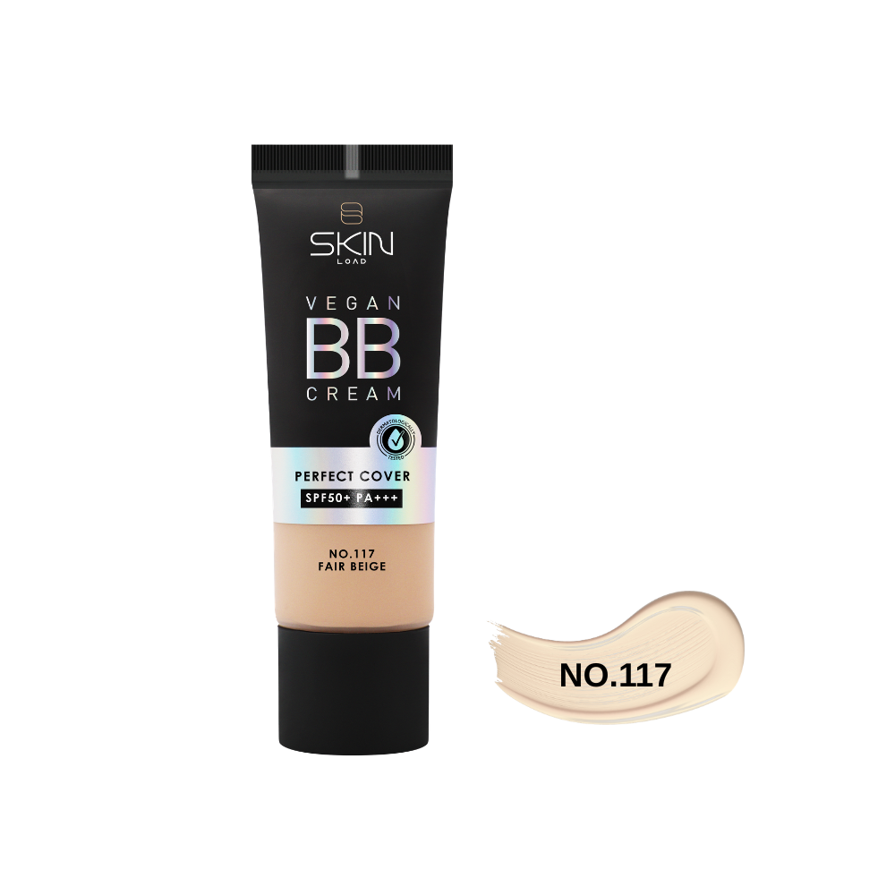 Skin Load Vegan BB Cream SPF50+ 117 Fair Beige 25ml – tube front #117FairBeige